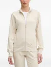 Ea7 Logo-detail Zip-up Sweatshirt In Neutral