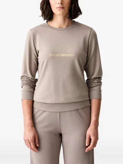 Ea7 Logo-embellished Sweatshirt In Gray