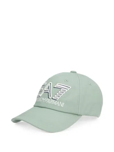 Ea7 Logo-embroidered Baseball Cap In Green