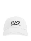 Ea7 Logo-embroidered Baseball Cap In White
