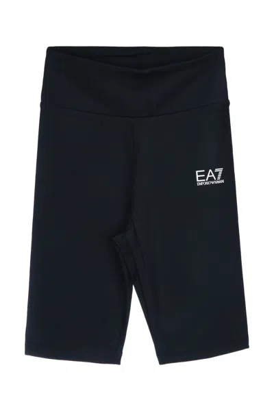 Ea7 E.a.7 Logo-embroidered Bermuda Shorts In Black