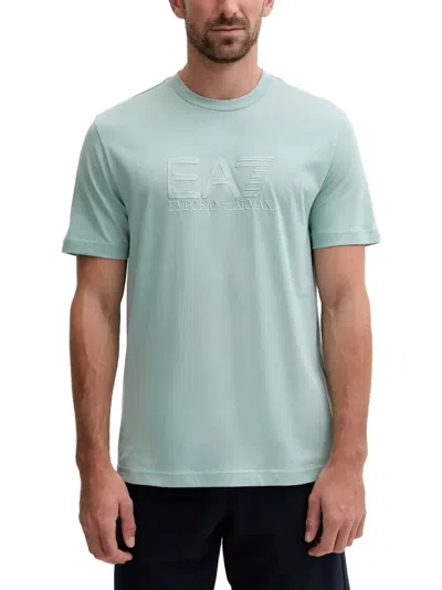 Ea7 Logo-embroidered T-shirt In Multi