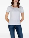 Ea7 Logo-embroidered T-shirt In White