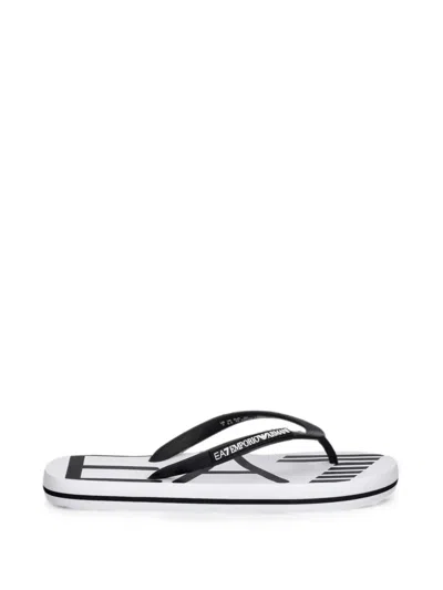 Ea7 Logo-lettering Flip-flops In Multi
