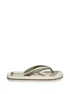 Ea7 Logo-lettering Flip-flops In Neutral