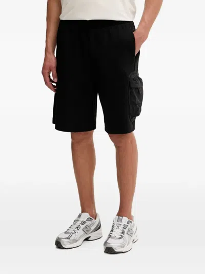 Ea7 Logo-patch Bermuda Shorts In Black