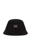 Ea7 Logo-patch Bucket Hat In Black