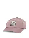 Ea7 Logo-patch Hat In Pink
