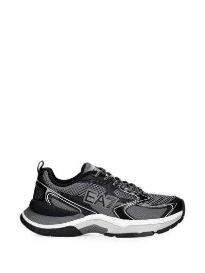 Ea7 Logo-patch Mesh Sneakers In Multi