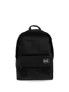 Ea7 Logo-patch Mesh-pocket Backpack In Purple