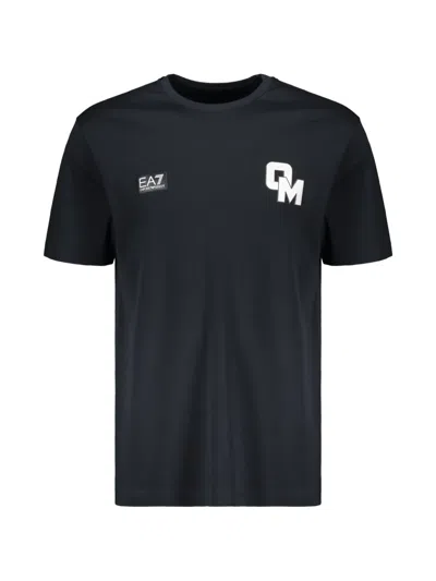 Ea7 Logo-patch Short-sleeve T-shirt In Black