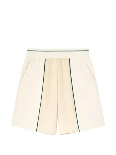 Ea7 Logo-patch Side-seam Shorts In White