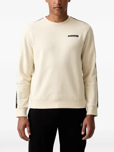 Ea7 Logo-patch Tape-detail Sweatshirt In Multi