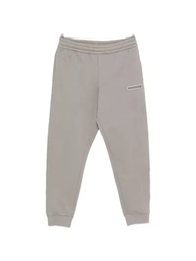 Ea7 Logo-patch Track Pants In Gray