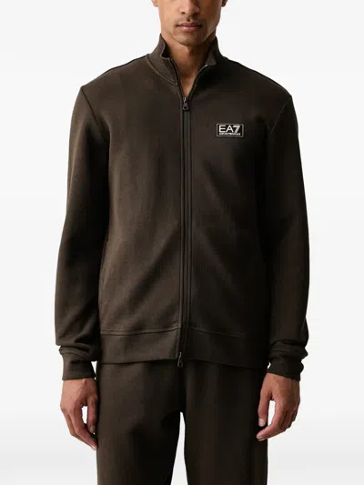Ea7 Logo-patch Tracksuit Set (set Of Two) In Brown