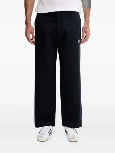 Ea7 Logo-patch Trousers In Blue