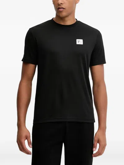 Ea7 Logo-patch T-shirt In Black