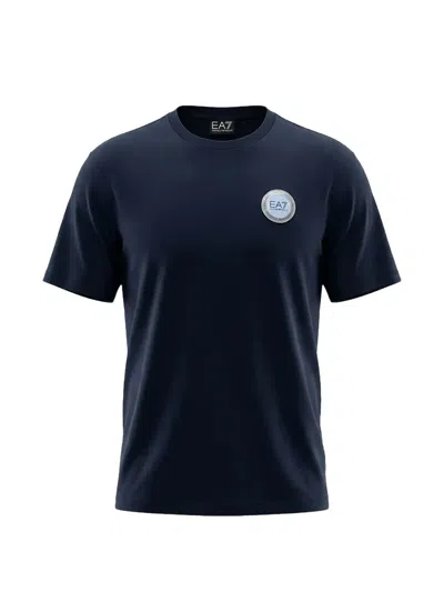 Ea7 Logo-patch T-shirt In Black