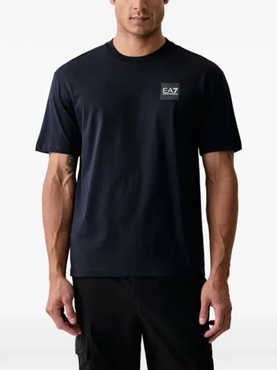 Ea7 Logo-patch T-shirt In Blue
