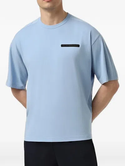 Ea7 Logo-patch T-shirt In Blue