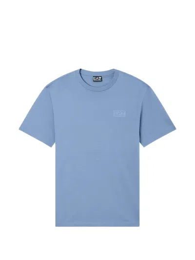 Ea7 Logo-patch T-shirt In Blue