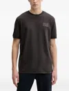 Ea7 Logo-patch T-shirt In Brown