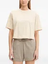 Ea7 Logo-patch T-shirt In Neutral