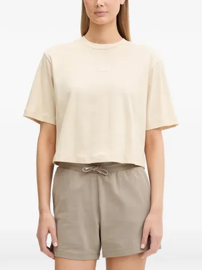 Ea7 Logo-patch T-shirt In Neutral