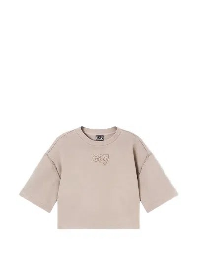 Ea7 Logo-patch T-shirt In Pink