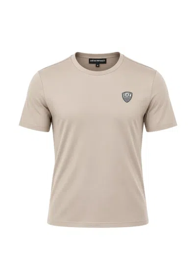 Ea7 Logo-patch T-shirt In Pink