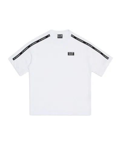 Ea7 Logo-patch T-shirt In White
