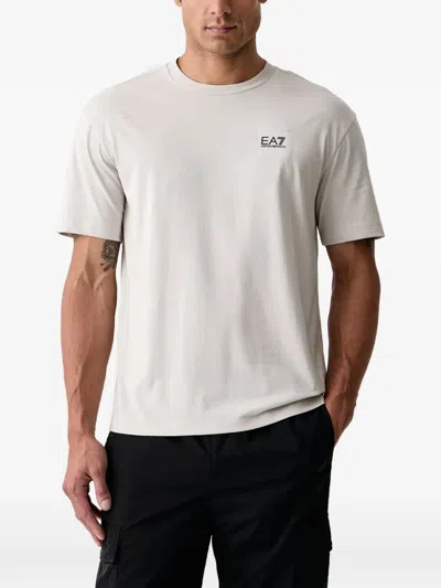 Ea7 Logo-patch T-shirt In Yellow