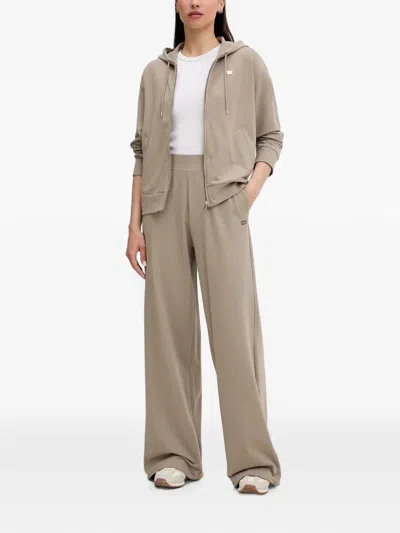 Ea7 Logo-plaque Tracksuit In Neutral