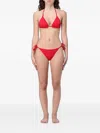 Ea7 Logo-plaque Triangle Bikini In Red