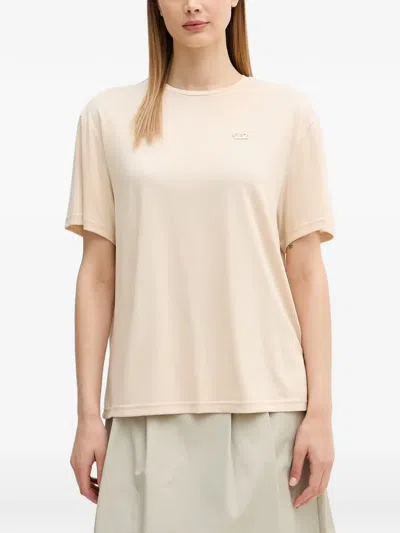 Ea7 Logo-plaque T-shirt In Neutral