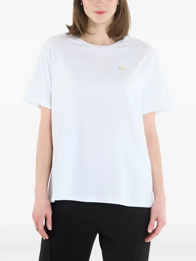 Ea7 Logo-plaque T-shirt In White