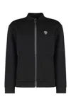 Ea7 Black Logo Track Jacket In Black