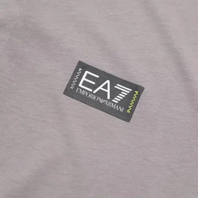 Ea7 男士经典棉质logo贴布休闲polo衫 In Gray