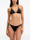 Ea7 Triangle Bikini With Logo In Black