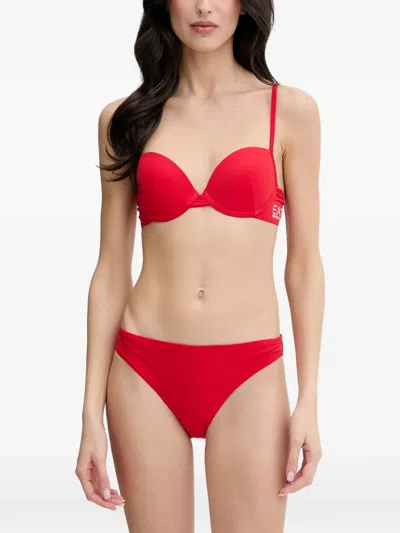 Ea7 Logo-print Bikini In Red