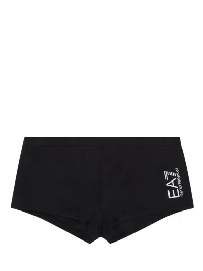 Ea7 Logo-print Boxers In Black