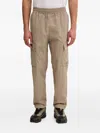 Ea7 Logo-print Cargo Pants In Neutral