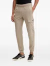 Ea7 Logo-print Cargo Pants In Neutral