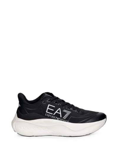 Ea7 Logo-print Chunky-sole Sneakers In Black