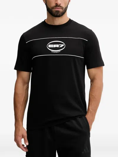 Ea7 Logo-print Crew-neck T-shirt In Black