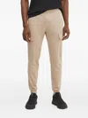 Ea7 Logo-print Cuffed Cargo Pants In Neutral