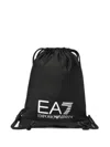 Ea7 Logo-print Drawstring Backpack In Black
