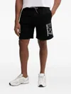 Ea7 Logo-print Drawstring Shorts In Black
