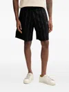 Ea7 Logo-print Drawstring Shorts In Black