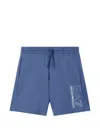 Ea7 Logo-print Drawstring Shorts In Multi